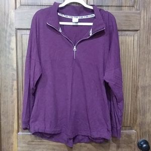 Pink Victorias Secret half zip pullover size large